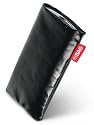fitBAG Swing Schwarzlack Handytasche Tasche aus Lederimitat mit Microfaserinnenfutter für Palm Pre
