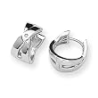Diamond and Sterling Silver Earrings