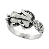 Surgical Steel Couple Making Love Ring Blackened finish 9/16 in. (14mm) wide (sizes 9 to 15)