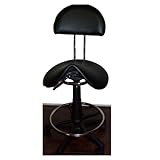Hydraulic Saddle Stool with Back Salon Stool Spa Equipment