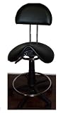 Image of Best Buy US Hydraulic Saddle Stool with Back Salon Stool Spa Equipment (White Only) Best Deals US, 