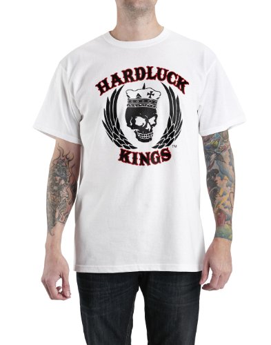 HardLuck Kings TWTBLK1-XXL Mens Hard Six Short Sleeve Tee