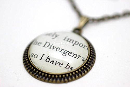 Pretty Lee 2015 Fashion Divergent Book Page Necklace Glass Photo Cabochon Necklace Christmas gift