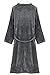 Ekouaer Unisex Plush Microfiber Fleece Bathrobe Bath Spa Robe,Large/XL