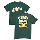 Yoenis Cespedes Oakland Athletics Jersey Name and Number Green T-Shirt T-Shirt Medium