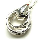 シルバー925*SILVER925アラベスク模様2連リングペンダントの画像
