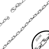 New Stainless Steel Rectangular Belcher Style Link Chain - Length 55cms - Free Delivery + Gift Packaging Included!