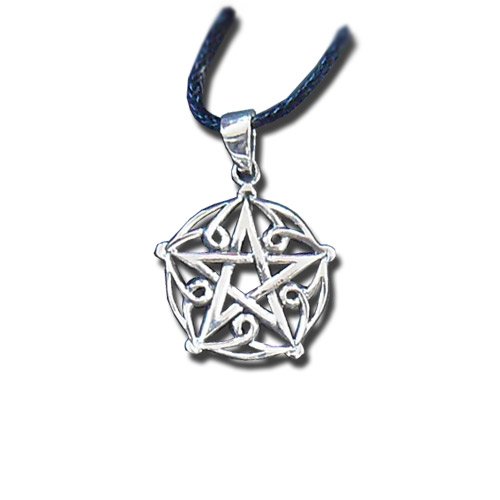 Silberanh&auml;nger Ornament Pentagram Silberschmuck Esoterischer Schmuck