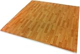 Tadpoles 9 Sq Ft Wood Print Playmat Set, Natural