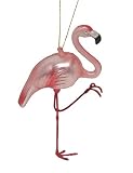 5 Under the Sea Pink Flamingo Christmas Ornament