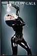 Lady Gaga - Framed Music Poster (Live On Stage / Leather Dress) (Size: 24" x 36")