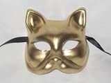 Custom Gold Gatto Venetian Cat Masquerade Party Mask