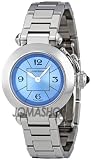 Cartier Miss Pasha Blue Dial Stainless Steel Ladies Watch W3140024