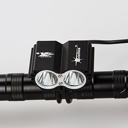 amyko- 5000 Lumen 2x CREE XML U2 LED Bike Light Lamp HeadLight / LED Bicycle bike HeadLight Lamp Flashlight Light Headlamp (black)