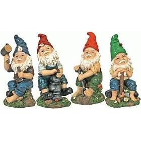 Garden Gnome Statue, 9.5-inch, 1-pc, (Makes a Great Gift)