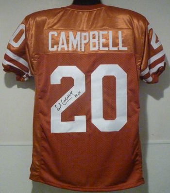 Earl Campbell Autographed Texas Longhorns Size XL Jersey