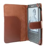 Amazon Kindle 3 3G WiFi - Leather Wallet Case Cover Protector Brown - Accessories4Life Electronics