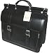 New Bugatti Black Leather Briefcase Laptop