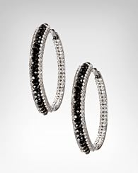 Crystal Lined Hoop Earring