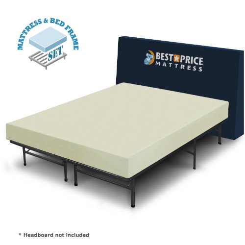 Luxtouch 6" Comfort Memory Foam Mattress and Frame (Box Spring) Set - Full - No box spring need. On Sale