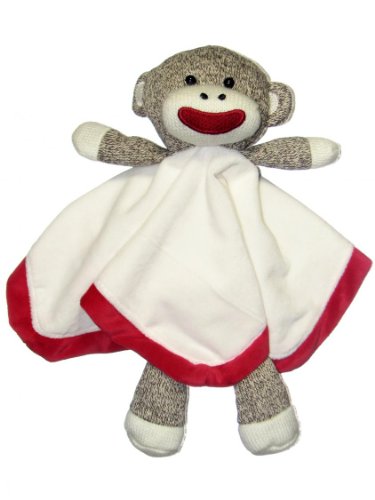 sock monkey baby blanket