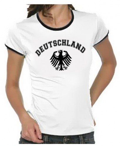 Deutschland Adler T-Shirt EM 2012 T-Shirt Weiss_RIGI DAMEN RINGER Gr.XL