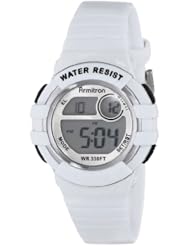 Armitron Unisex 45/7035WHT White Resin Strap Digital Chronograph Sport Watch