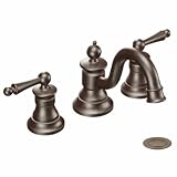 Buy Moen TS418ORB Waterhill Two-Handle High Arc Bathroom Faucet, Oil Rubbed Bronze by Moen&node=228013