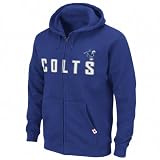Indianapolis Colts  Classic Heavyweight Full Zip Jacket Adult Long Sleeved Fullzip Fleece W/Hood,Stadium Blue,XX-Large