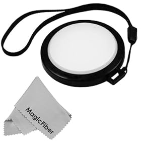 58MM White Balance Lens Cap (for Camera Lenses with 58MM Filter Threads) + Premium MagicFiber Microfiber Cleaning Cloth