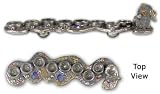 Hamsa Menorah, Pewter by by Nanette's Orijinels
