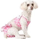 Petco Smoochie Pooch Pink Polka Dot & Flower Dog Bikini, Medium