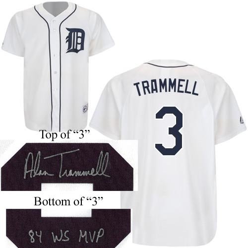 Alan Trammell Autographed Detroit Tigers Jersey w/ 