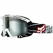 Fox Racing Main Victory Men's Dirt Bike Motorcycle Goggles Eyewear w/ Free B&F Heart Sticker Bundle - Clear