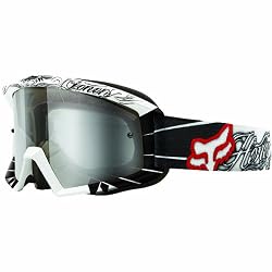 Fox Racing Main Victory Men's Dirt Bike Motorcycle Goggles Eyewear w/ Free B&F Heart Sticker Bundle - Clear