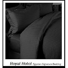 Royal Hotels 8pc Queen size Bed-in-a-Bag Striped Bl