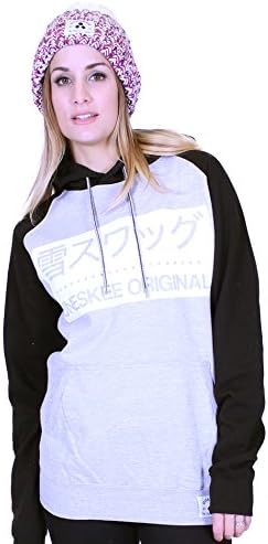 Oneskee Apres Raglan Hooded Top Womens Ruka Grey / Black UK 10-12 Small