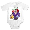 Onesie with criminal, robber, gangster, sparrow, cartoon, animal