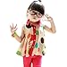Urparcel Girls Chiffon Tops Sleeveless T-shirt Colorful Polka Dot Lapel 2-7Y
