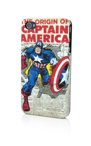  Performance Designed Products IP-1410 Marvel Captain America Newspaper Clip Case for iPhone 4 - 1 Pack - Retail Packaging - Assorted