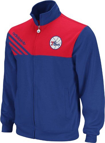 NBA Men's Philadelphia 76ers Orginals Court Series Action Jacket (Blue, Medium)
