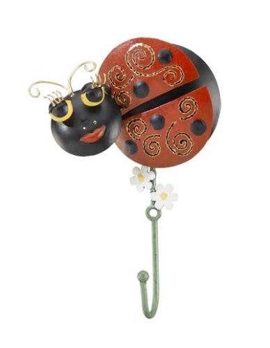 Regal Gift Ladybug Metal Single Wall Hook Key Rack