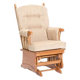 Brooks Furniture Padded Baby Glider with Arm Pads- Light Oak/ Camel by Brooks Furniture
