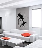 SURFER WAVES SURFING SEA VINYL WALL DECALS ART MURAL B318