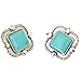 Ginasy Silver Plated Geometry Nature Turquoise Stud Earrings
