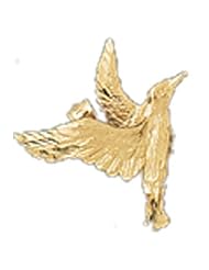 Dazzlers Solid 14k Gold Bird Charm Pendant Available in three colors from jewelsberry (weights: 4.1 grams only)