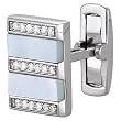 14K White Gold Diamond Cuff-Links - 0.33 Ct.
