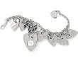 Authentic Burberry Check Silver Heart Charm Bracelet Watch BU5262