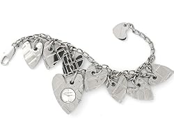 Authentic Burberry Check Silver Heart Charm Bracelet Watch BU5262