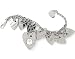 Authentic Burberry Check Silver Heart Charm Bracelet Watch BU5262